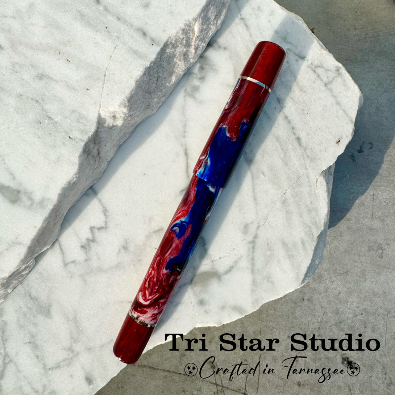 Red, White & Blue Fountain Pen